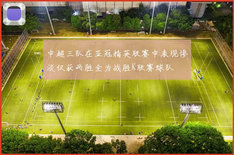 中超三队在亚冠精英联赛中表现惨淡仅获两胜全为战胜K联赛球队