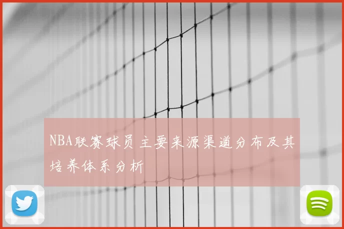 NBA联赛球员主要来源渠道分布及其培养体系分析
