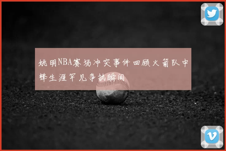 姚明NBA赛场冲突事件回顾火箭队中锋生涯罕见争执瞬间