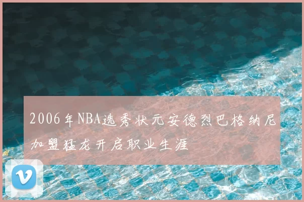 2006年NBA选秀状元安德烈巴格纳尼加盟猛龙开启职业生涯